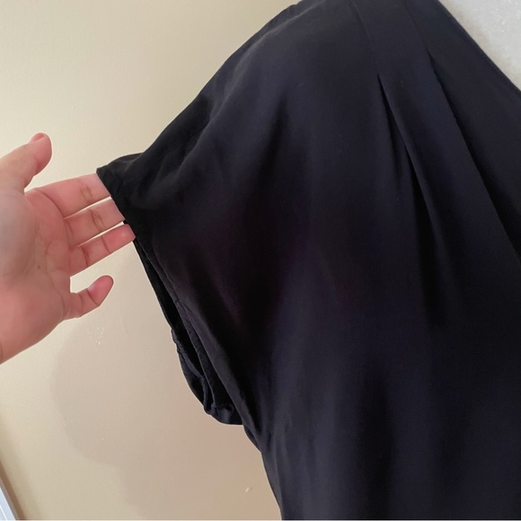 Black V Neck Blouse - Picture 5 of 6